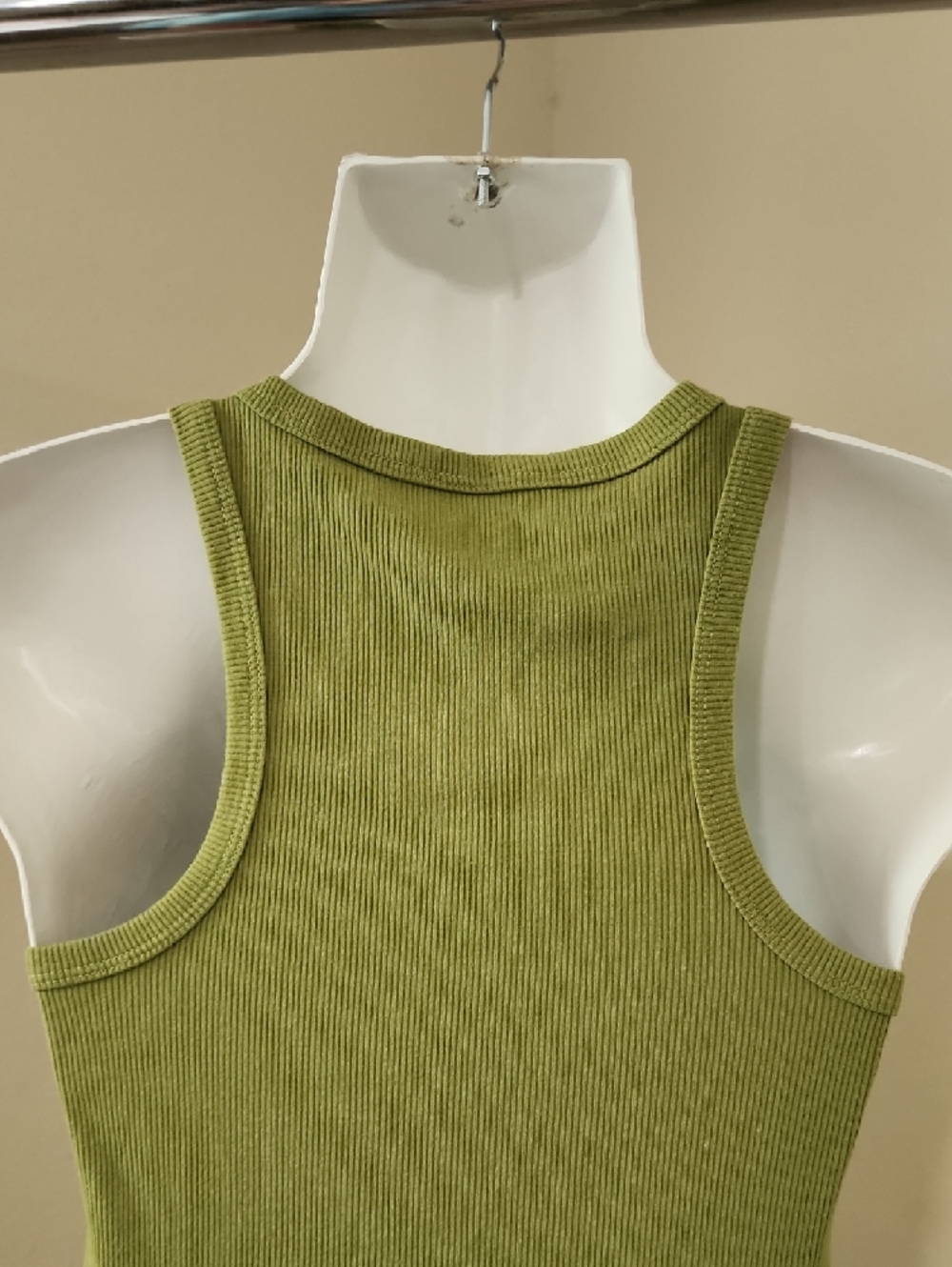 SO Olive Ribbed Henley Tank Top - Picture 8 of 8